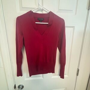 Banana Republic Vibrant Red/Cranberry Silk Cotton Cashmere Sweater. XS